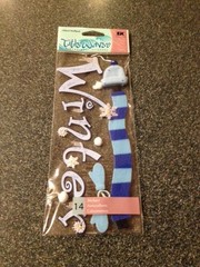 JOLEE’S BOUTIQUE TITLE WAVES EK SUCCESS ‘WINTER’ WORDS HAT SCARF COLD SNOW 3D