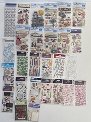 *Lot of 269 Scrapbook Stickers 3D Vellum Rain Dots Mix of Vintage and modern