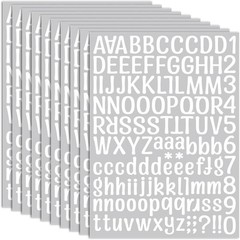 1 Inch Vinyl Letter Stickers – 10 Sheets of Waterproof Art White Labels