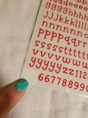 Doodlebug Designs 2408 LadyBug Jack & Jill Alphabet Rub-Ons RED – 1 Sheet *Read!