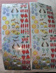 Vintage Stickers Southwestern Chili Peppers Cactus Dessert Sun Moon Lot 4 Sheets