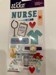 Sticko Nurse stickers-21 pieces- EK Success- 2013