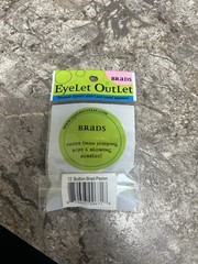 Eyelet Outlet Shape Brads 12/Pkg Button Brads Pastel Baby