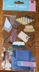 RARE Jolees Grandpa Lounge Chair Chess Golf Clubs Fishing Newspaper Glasses Pioe