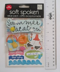 Summer Vacation Beach Pool Scrapbooking Stickers Value Pack By Soft Spoken