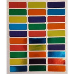 Colored Coding Labels Rectangular 1.375 inch by 0.5 Inch – Assorted Colors
