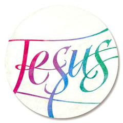 5 1/4″ x 7 1/2″ Sheet of 12 JESUS Christian Christmas Card Seals #57 USA MADE