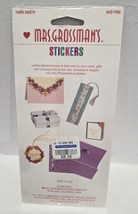 VTG New Grossman Stickers Sealed Pack 3 Three Sheets 1998 USA Flowers