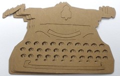 {3} ViNTAGE TYPEWRiTER – Bare Unfinished Chipboard Die Cuts – 5 1/4″ x 3 3/8″