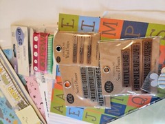 Lot of 55 Loose Sheets Scrapbook Paper 12 Pks of Embellishments Boys Girls New