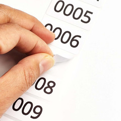 Consecutive Numbered Stickers, 1.6 X 0.8 Inch Inventory Labels, Number Stickers