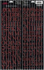 Valentine’s Night Specialty Cardstock Stickers 8.5×12″ Sheet-Red Glitter Alpha