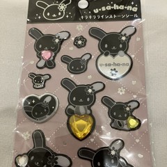 Brand New Sanrio Monotone Stone USAHANA Sticker Sheet