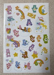 Care Bears Sticker Single Sheet New Decorate Cards School Supplies Rainbow New