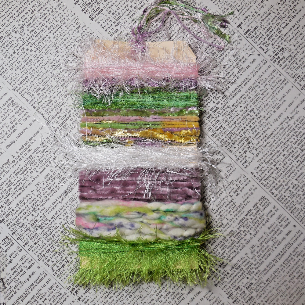 Fiber Art Yarn Journal Scrapbook Mixed Media Gift Wrap 24 Yds «Lilly Pond»