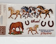 PSX Faster Horses Sticker Sheet 2001 RARE Horse Western Scrapbook NEW!