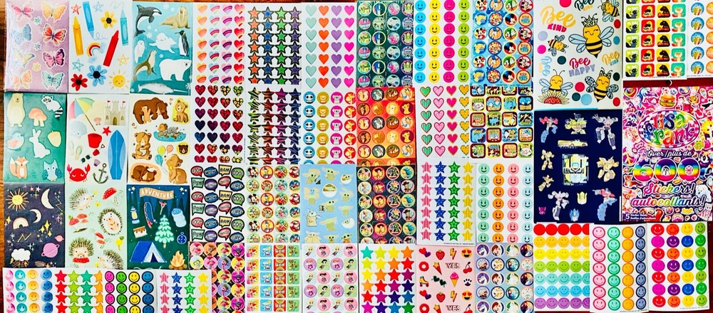 Love Heart Themed Set 999+ Stickers Scrapbooking DIY Cards Planners Teacher Kids