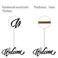 CREATCABIN Welcome Wood Letters Sign Unfinished Cutouts Wooden Wall Art Decor…