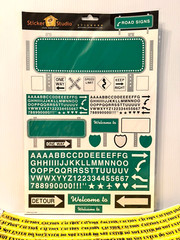 2 Sheets of Road Signs Stickers for Scrapbooking ~ Reminisce & Sticker Studio