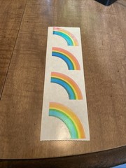 Vintage Mrs. Grossman’s Stickers RARE Pearly Iridescent Opal Rainbows 1979 Mods
