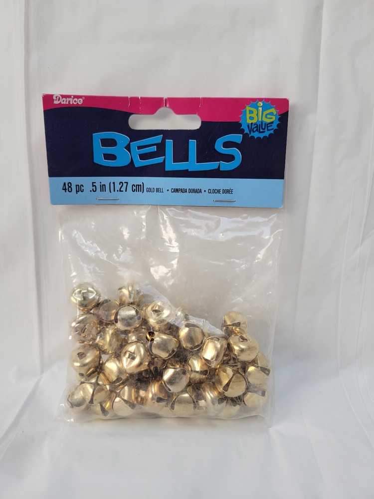 Darice Bells Gold 0.5 Inch – 48 Pieces