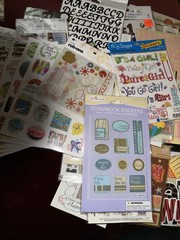 HUGE Lot of Words, Phrases Flowers Baby Safari Craft Stickers