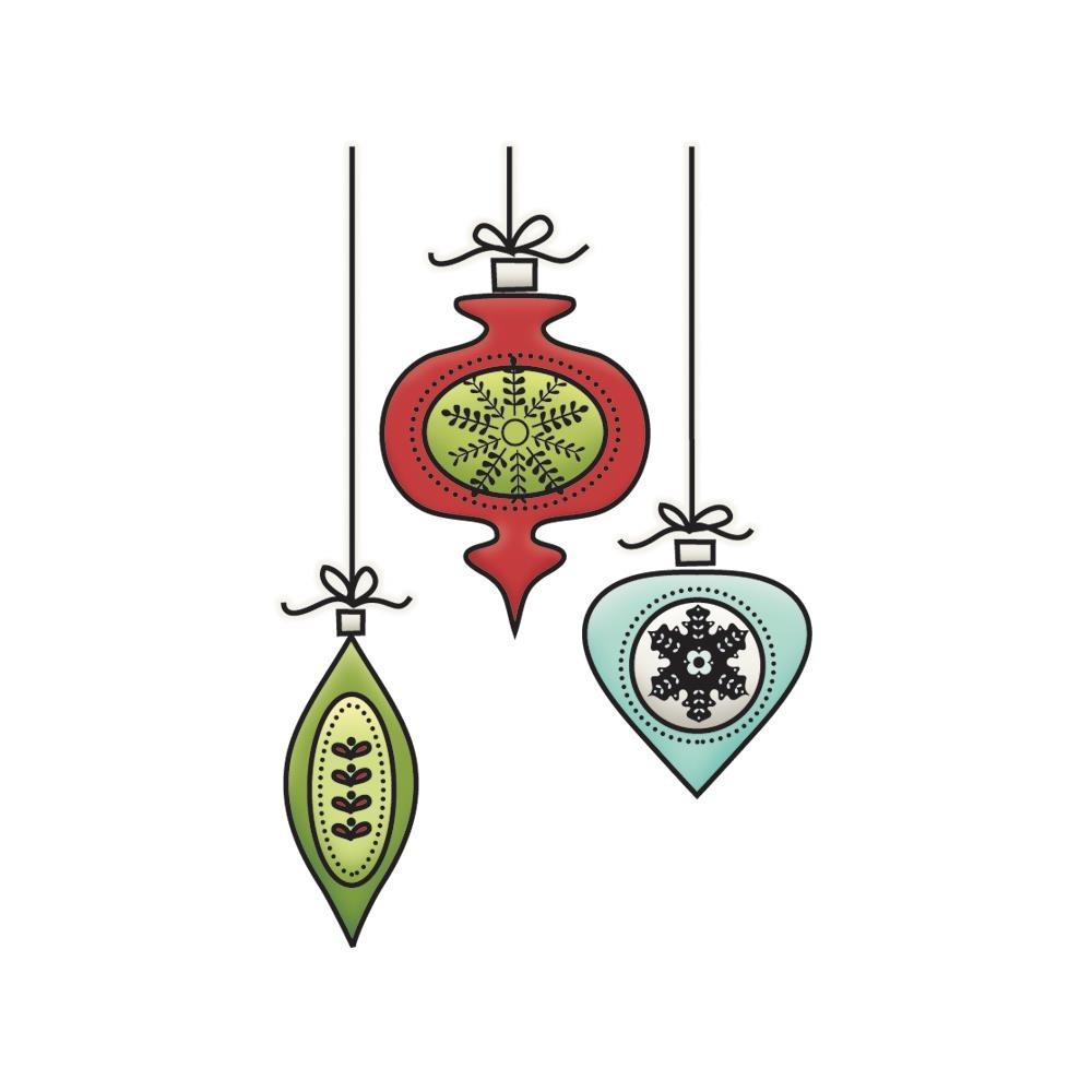 Imaginisce «Christmas Clear Acrylic Stamps «Small Ornaments» So easy to Use!!