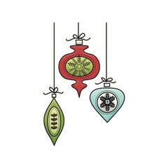 Imaginisce «Christmas Clear Acrylic Stamps «Small Ornaments» So easy to Use!!