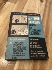 Letraset INSTANT LETTERING Dry Transfer Letters Black Electrical Equipment Sheet