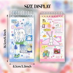 40 Sheets Kawaii Sticker Book – Junk Journal Supplies & Scrapbooking 2-in-1