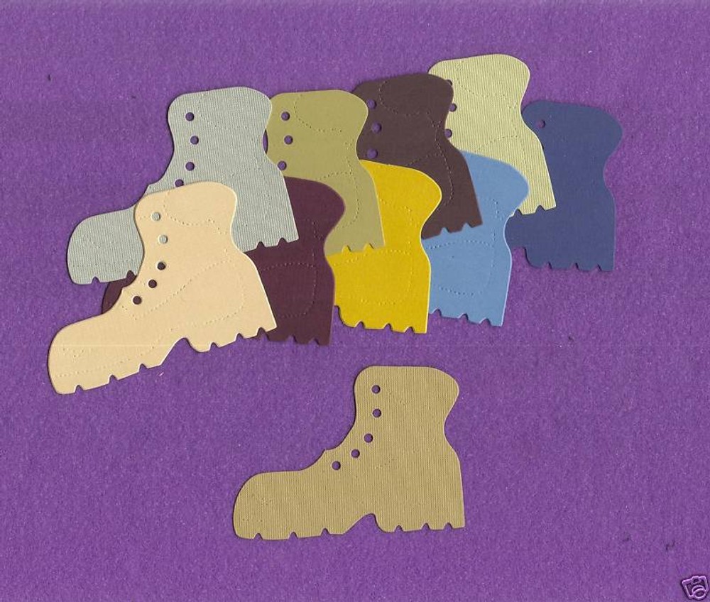 HIKING BOOT die cuts scrapbook cards