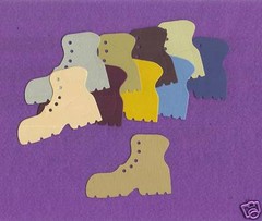 HIKING BOOT die cuts scrapbook cards
