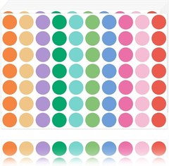1″ Colored Dot Stickers 1050 PCS Circle Round Stickers Colored Coding Labels …