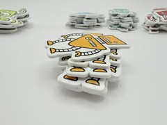 Robots Foam Stickers 40 pcs 5 Colors Retro Robot Craft Scrapbook Embellishment