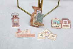 Stationery stickers PET Stickers Pack /watercolor wax seal stamp set paint brush