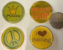 HAPPY SAYING Epoxy Stickers (18pc)Sports•Princess•Chatting •Tiara•Card Making•