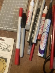 Large Crafting Scrapbooking Supply Lot Ink Pens Stamp Stylus Tool Punches Flock