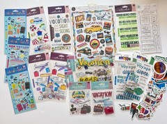 Vacation Theme Scrapbooking Stickers Large Mixed Lot Sealed Vintage New!