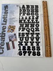 Making Memories Single Sheet Solid Black Creative Letters Stickers Scrapbooking