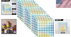 15 Sheets Mini Number Stickers 1-500 Round Labels Consecutive Numbering