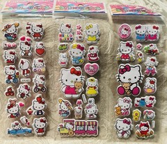Retro Vintage Look Hello Kitty 3D Bubble Puffy Stickers 3 sets (#10)