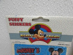 RARE LOT OF 3 Vintage Disney Mickey Mouse Puffy Stickers Mickey And Friends NOS