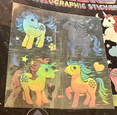 Vtg 1983 Hasbro My Little Pony Lazer Blazers 3-D Holographic Stickers No. 8626