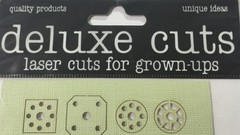 CIRCLE TOPPERS GREEN TEXTURED Laser Die-Cuts(8pc)Deluxe Cuts•Buttons•Beads •Cute