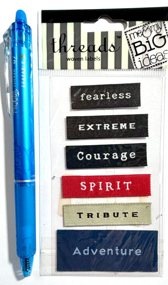 Fabric Words Stickers Scrapbooking Card Making Journal Planner Me & My Big Ideas