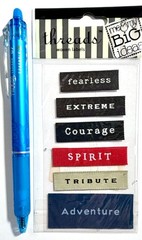 Fabric Words Stickers Scrapbooking Card Making Journal Planner Me & My Big Ideas