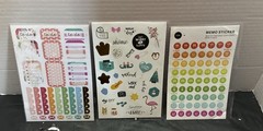 Lot Of 3 NIP Planner/ Calendar Stickers Mixed Brands