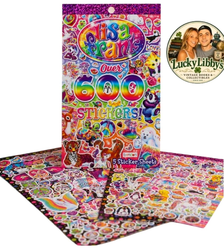 Lisa Frank Over 600 Stickers Book Rainbow Unicorn Panda Leopard NEW