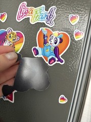Handmade Magnet Lot Made W/ Lisa Frank Sticker Alien Cheetah Panda 90s Art