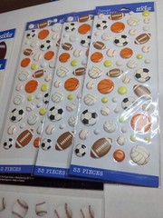 Sports Sticker Lot (135) Balls – Baseball Football Soccer Tennis Volleyball Golf